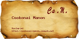 Csokonai Manon névjegykártya